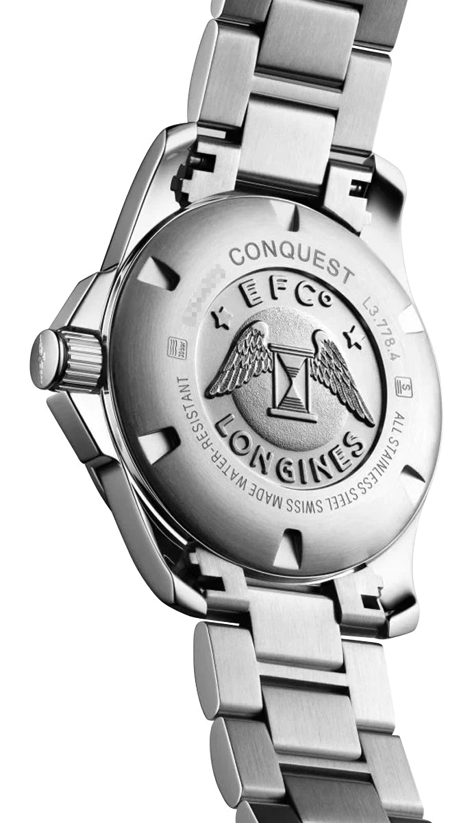 Longines Conquest Automatic Stainless Steel Silver Dial Date Divers Mens Watch L3.778.4.76.6 wholesalehk.shop