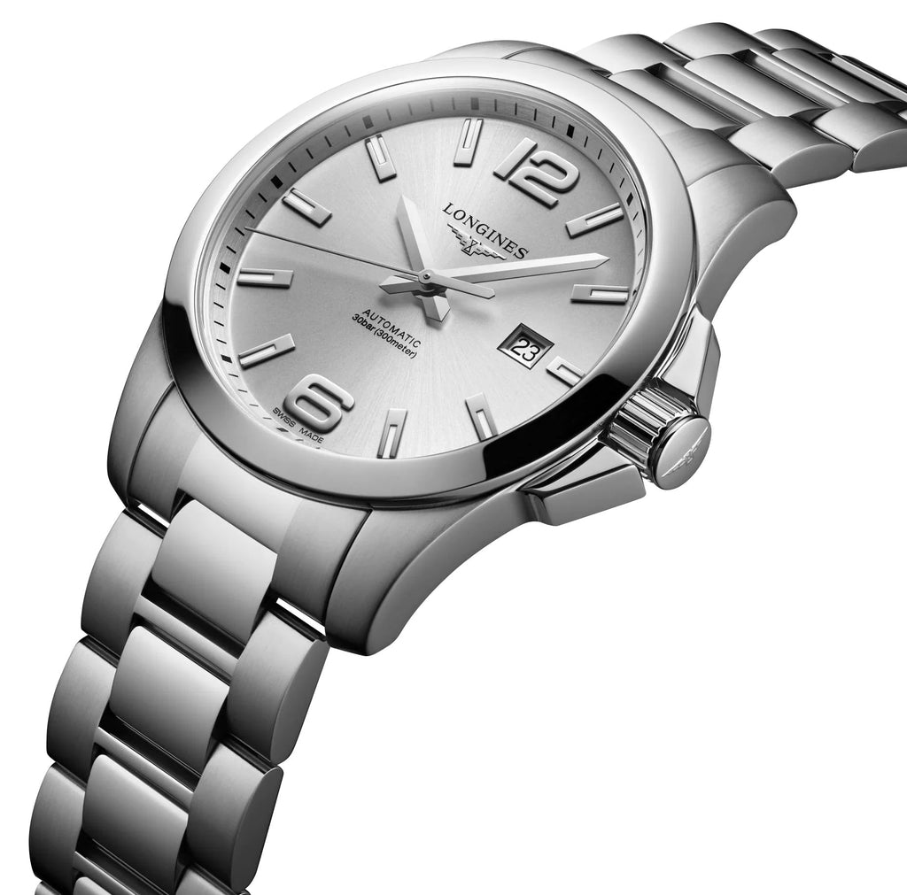 Longines Conquest Automatic Stainless Steel Silver Dial Date Divers Mens Watch L3.778.4.76.6 wholesalehk.shop