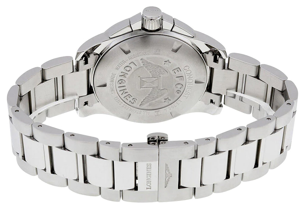 Longines Conquest Chronograph Stainless Steel Blue Dial Date Divers Quartz Mens Watch L3.700.4.96.6 wholesalehk.shop