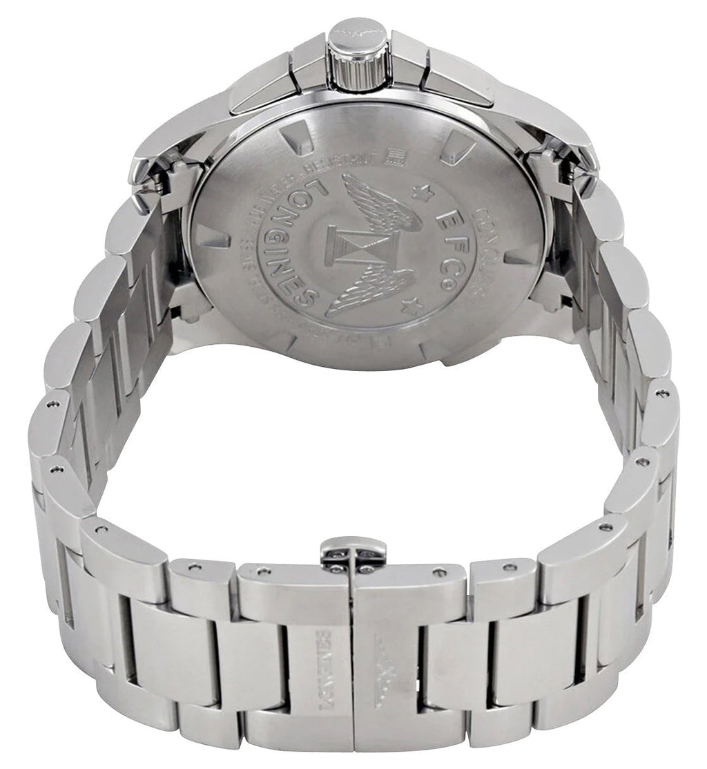 Longines Conquest Chronograph Stainless Steel Blue Dial Date Divers Quartz Mens Watch L3.702.4.96.6 wholesalehk.shop