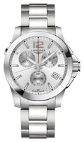 Longines Conquest Chronograph Stainless Steel Silver Dial Date Divers Quartz Mens Watch L3.702.4.76.6 wholesalehk.shop