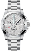 Longines Conquest Chronograph Stainless Steel Silver-Tone Dial Date Quartz Divers Mens Watch L3.800.4.76.6 wholesalehk.shop