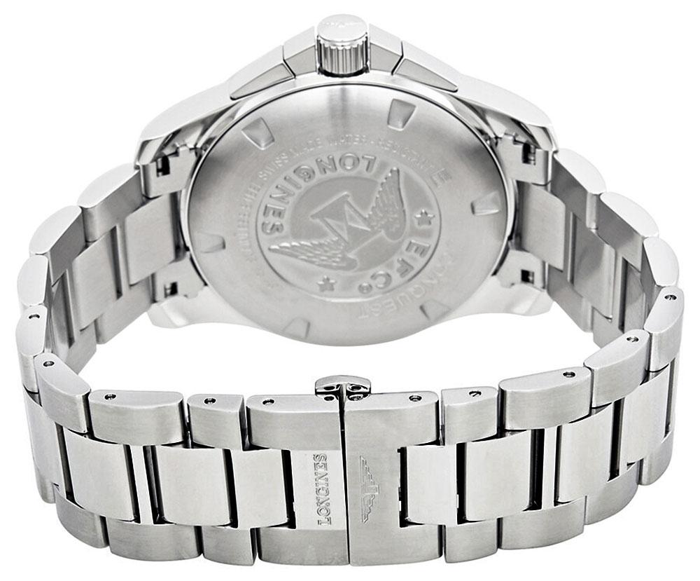 Longines Conquest Chronograph Stainless Steel Silver-Tone Dial Date Quartz Divers Mens Watch L3.800.4.76.6 wholesalehk.shop