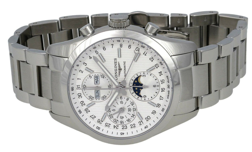 Longines Conquest Classic Automatic Chronograph Moonphase Mens Watch Calendar L2.798.4.72.6 wholesalehk.shop