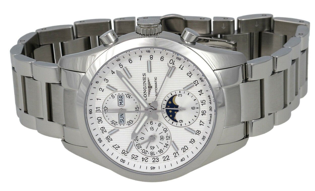Longines Conquest Classic Automatic Chronograph Moonphase Mens Watch Calendar L2.798.4.72.6 wholesalehk.shop