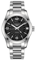 Longines Conquest Classic Automatic Stainless Steel Black Dial GMT Date Mens Watch L2.799.4.56.6 wholesalehk.shop