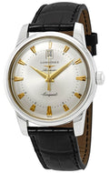 Longines Conquest Heritage Automatic Stainless Steel Silver Dial Black Leather Strap Date Mens Watch L1.645.4.75.4 wholesalehk.shop