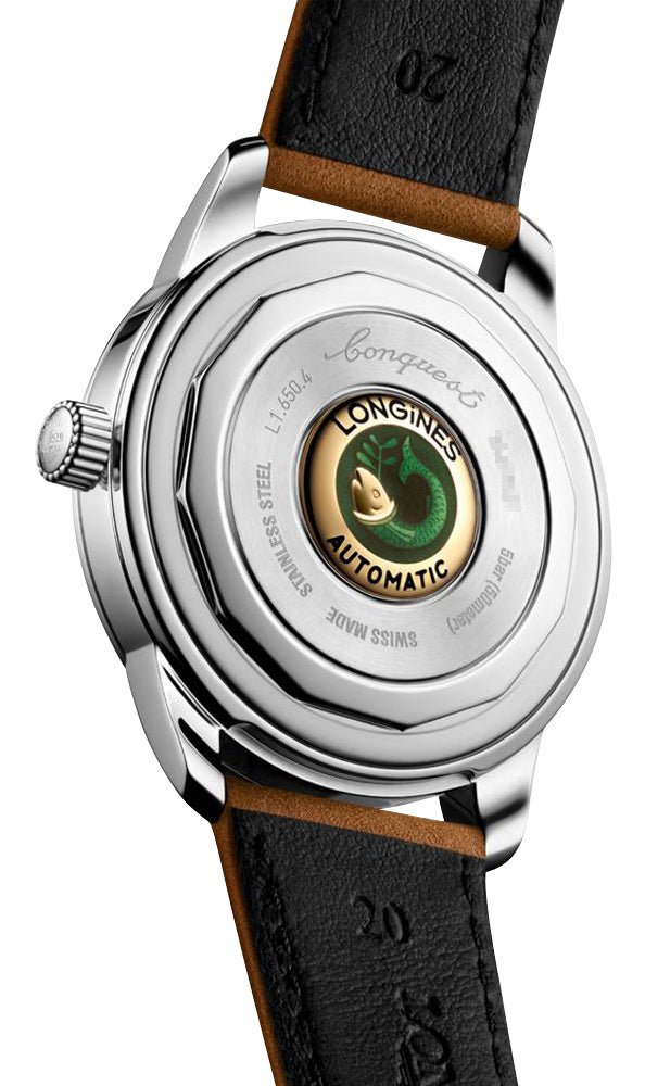 Longines Conquest Heritage Automatic Stainless Steel Silver Dial Brown Leather Strap Mens Watch L1.650.4.72.2 wholesalehk.shop