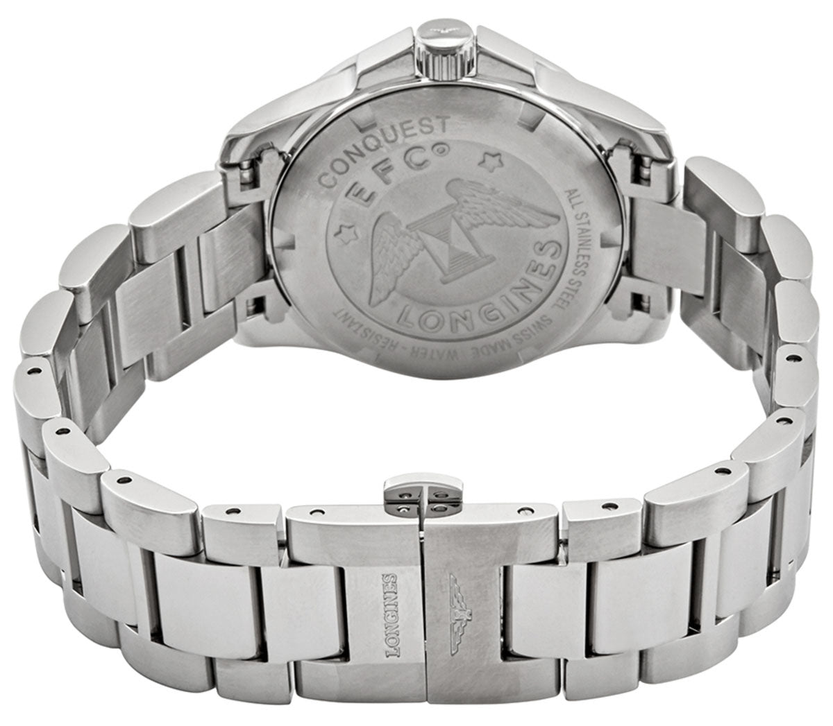 Longines Conquest Stainless Steel Blue Dial Diamonds Date Moonphase Quartz Womens Watch L3.381.4.97.6 wholesalehk.shop