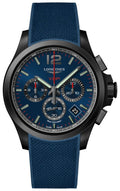 Longines Conquest V.H.P. Chronograph Black PVD Blue Rubber Strap Blue Dial Perpetual Calendar Date Quartz Mens Watch L3.717.2.96.9 wholesalehk.shop