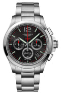 Longines Conquest V.H.P. Chronograph Stainless Steel Black Dial Perpetual Calendar Date Quartz Mens Watch L3.717.4.56.6 wholesalehk.shop