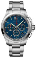 Longines Conquest V.H.P. Chronograph Stainless Steel Blue Dial Perpetual Calendar Date Quartz Mens Watch L3.717.4.96.6 wholesalehk.shop