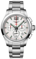 Longines Conquest V.H.P. Chronograph Stainless Steel Silver Dial Perpetual Calendar Date Quartz Mens Watch L3.717.4.76.6 wholesalehk.shop