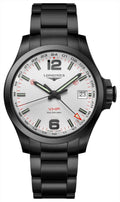 Longines Conquest V.H.P. GMT Black PVD Silver Dial Perpetual Calendar Date Quartz Mens Watch L3.718.2.76.6 wholesalehk.shop