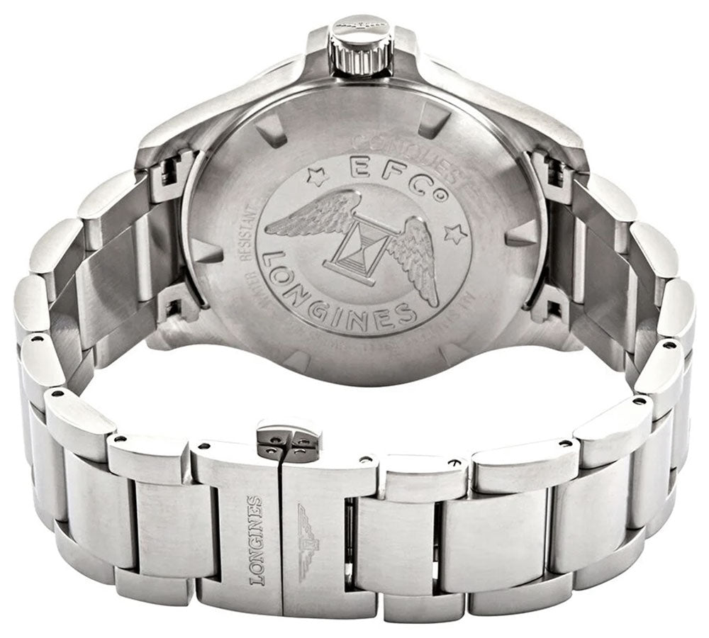 Longines Conquest V.H.P. GMT Stainless Steel Silver Dial Date Quartz Mens Watch L3.718.4.76.6 wholesalehk.shop