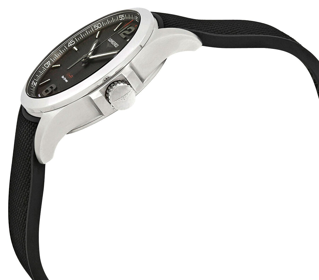 Longines Conquest V.H.P. Stainless Steel Black Dial Black Rubber Strap Perpetual Calendar Date Quartz Mens Watch L3.716.4.56.9 wholesalehk.shop