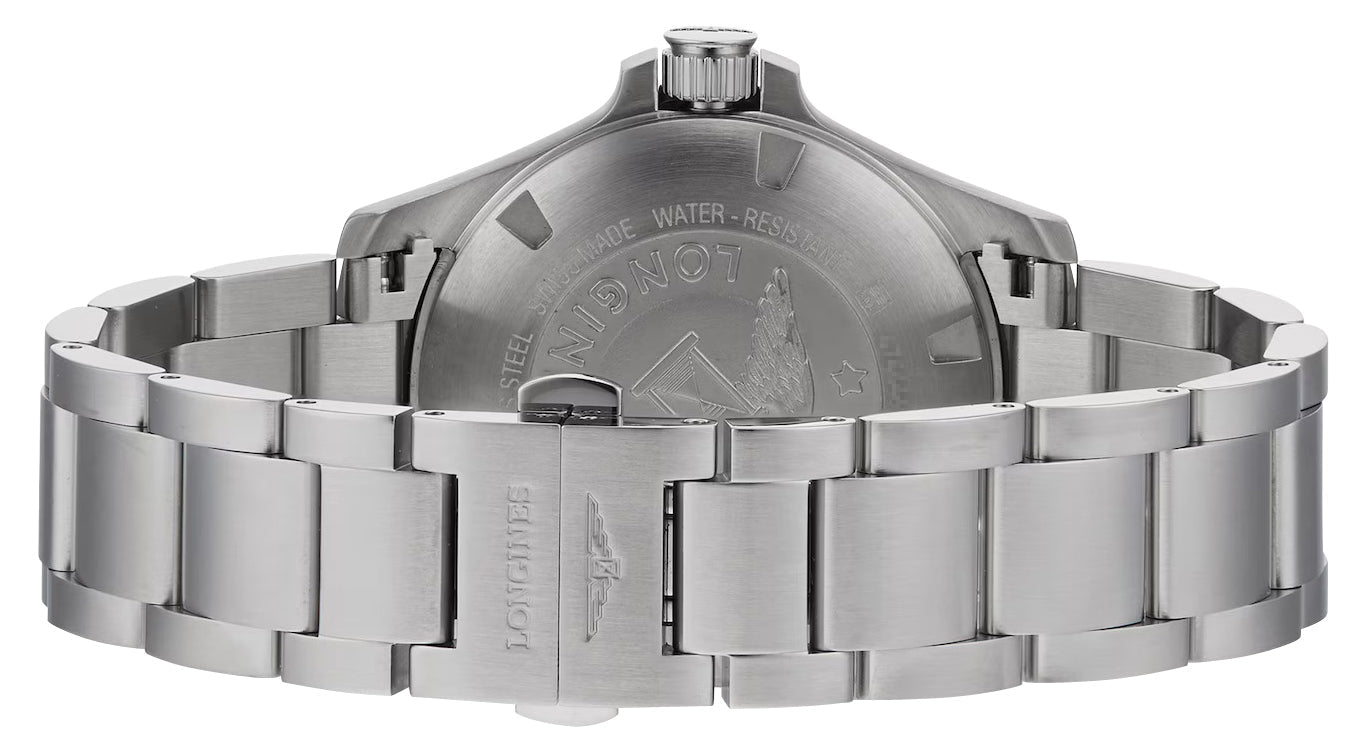 Longines Conquest V.H.P. Stainless Steel Black Dial Perpetual Calendar Date Quartz Mens Watch L3.716.4.56.6 wholesalehk.shop