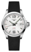 Longines Conquest V.H.P. Stainless Steel Silver Dial Black Rubber Strap Perpetual Calendar Date Quartz Mens Watch L3.716.4.76.9 wholesalehk.shop