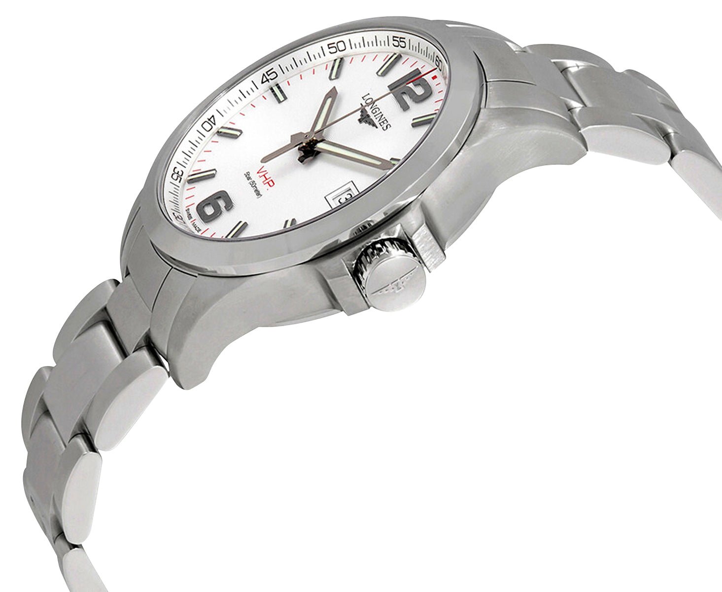 Longines Conquest V.H.P. Stainless Steel Silver Dial Perpetual Calendar Date Quartz Mens Watch L3.716.4.76.6 wholesalehk.shop