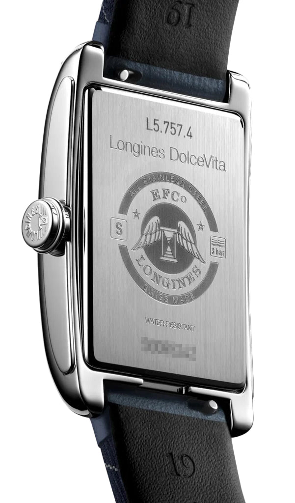 Longines DolceVita Automatic Stainless Steel Silver Dial Interchangeable Blue/Gray/Brown Fabric Straps Date Unisex Watch L5.757.4.73.8 wholesalehk.shop