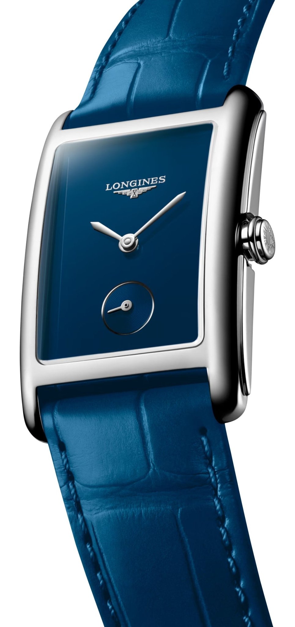 Longines DolceVita Monochrome Stainless Steel Blue Dial Blue Leather Strap Quartz Womens Watch L5.512.4.90.2 wholesalehk.shop
