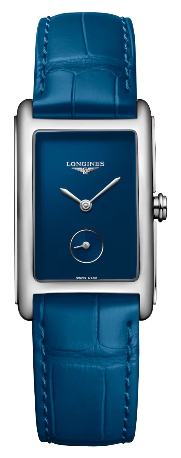 Longines DolceVita Monochrome Stainless Steel Blue Dial Blue Leather Strap Quartz Womens Watch L5.512.4.90.2 wholesalehk.shop