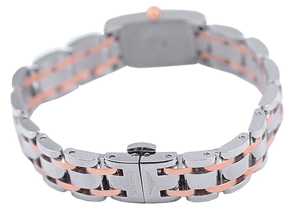 Longines DolceVita Stainless Steel & Rose Gold Mother-Of-Pearl Dial Rectangle Quartz Womens Watch L5.158.5.97.7 wholesalehk.shop