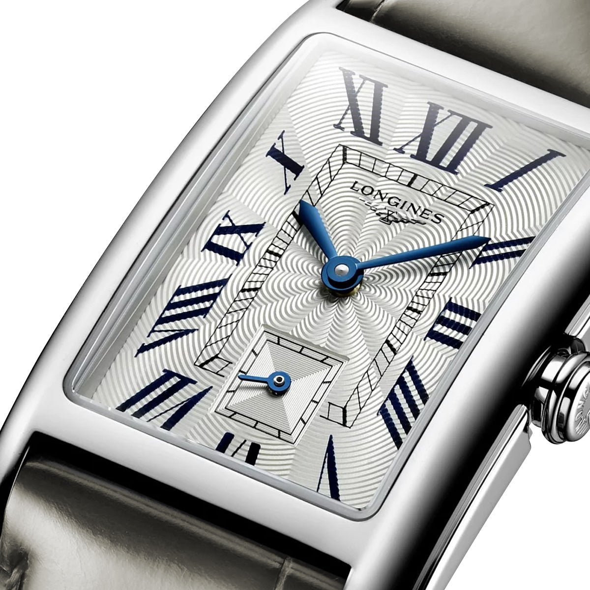 Longines DolceVita Stainless Steel Silver Dial Gray Leather Strap Quartz Womens Watch L5.512.4.71.3 wholesalehk.shop