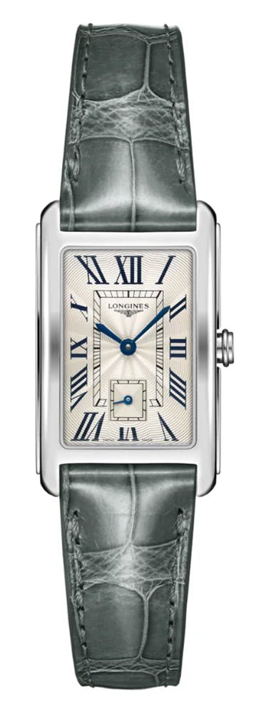 Longines DolceVita Stainless Steel Silver Dial Gray Leather Strap Quartz Womens Watch L5.512.4.71.3 wholesalehk.shop