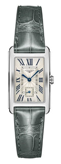 Longines DolceVita Stainless Steel Silver Dial Gray Leather Strap Quartz Womens Watch L5.512.4.71.3 wholesalehk.shop