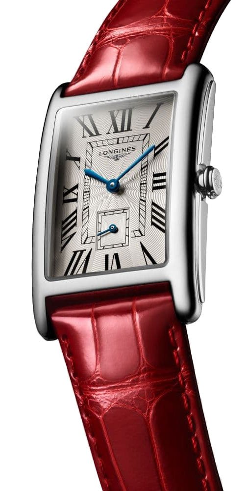 Longines DolceVita Stainless Steel Silver Dial Red Leather Strap Quartz Womens Watch L5.755.4.71.5 wholesalehk.shop