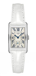 Longines DolceVita Stainless Steel Silver Dial White Leather Strap Quartz Womens Watch L5.512.4.71.2 wholesalehk.shop