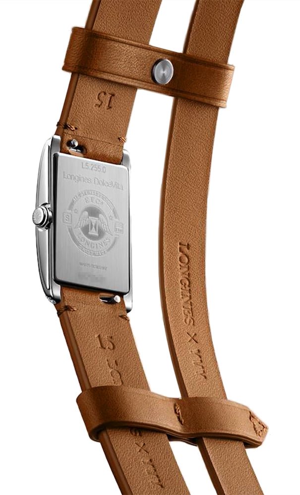 Longines DolceVita x YVY Stainless Steel Silver Dial Brown Leather Strap Diamonds Quartz Womens Watch L5.255.0.71.B wholesalehk.shop
