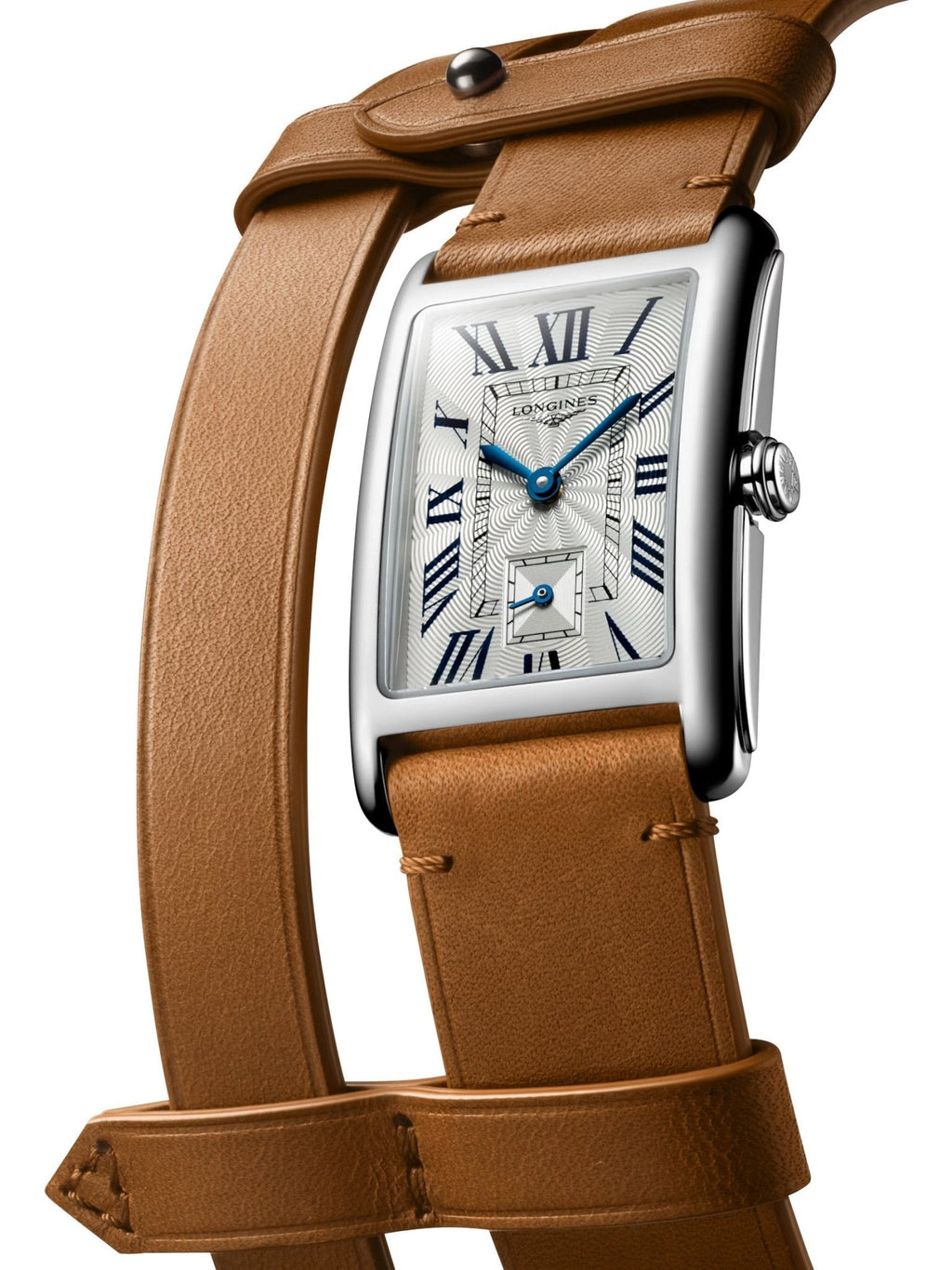 Longines DolceVita x YVY Stainless Steel Silver Dial Brown Leather Strap Quartz Womens Watch L5.512.4.71.B wholesalehk.shop