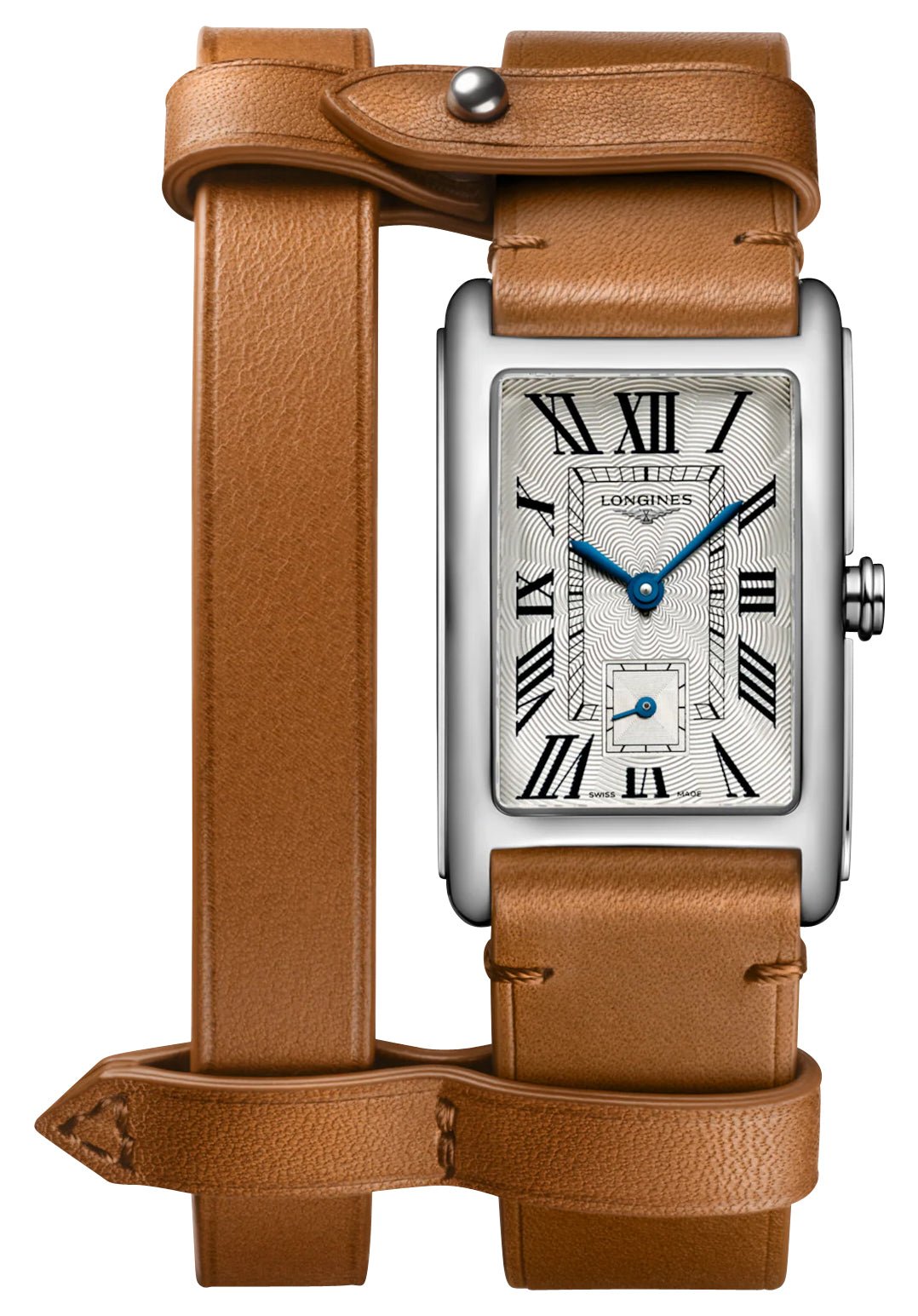 Longines DolceVita x YVY Stainless Steel Silver Dial Brown Leather Strap Quartz Womens Watch L5.512.4.71.B wholesalehk.shop