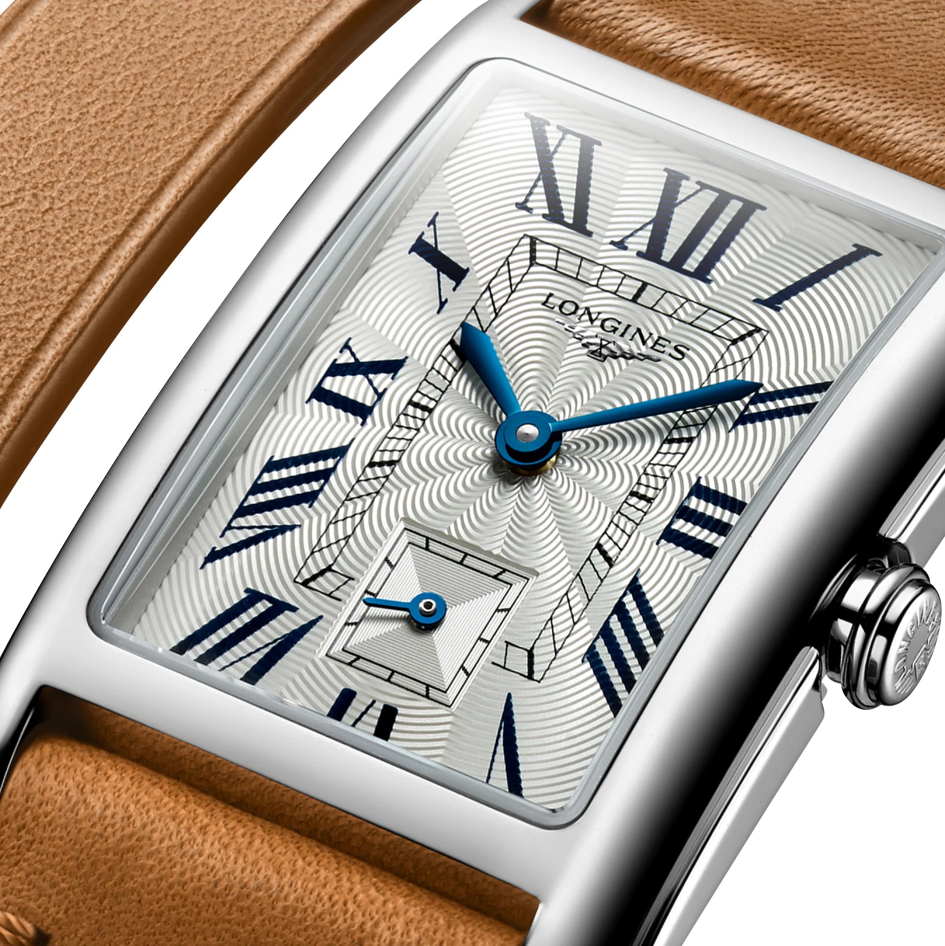 Longines DolceVita x YVY Stainless Steel Silver Dial Brown Leather Strap Quartz Womens Watch L5.512.4.71.B wholesalehk.shop