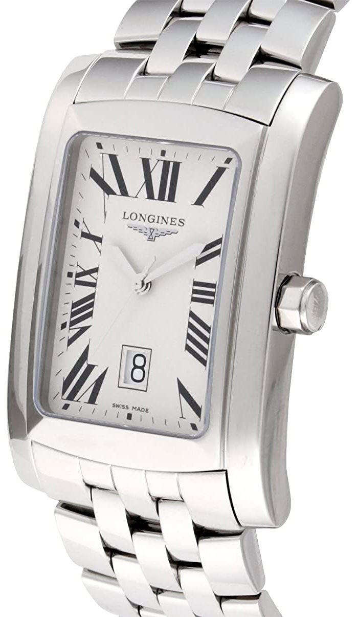 Longines DolceVita XL Silver Dial Date Quartz Stainless Steel Mens Watch L5.686.4.71.6 wholesalehk.shop