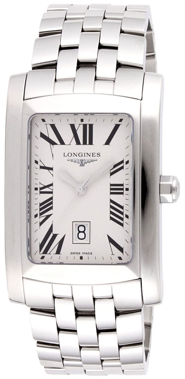 Longines DolceVita XL Silver Dial Date Quartz Stainless Steel Mens Watch L5.686.4.71.6 wholesalehk.shop