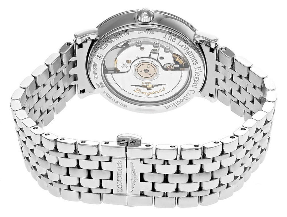 Longines Elegant Automatic Stainless Steel White Dial Date Unisex Watch L4.810.4.12.6 wholesalehk.shop