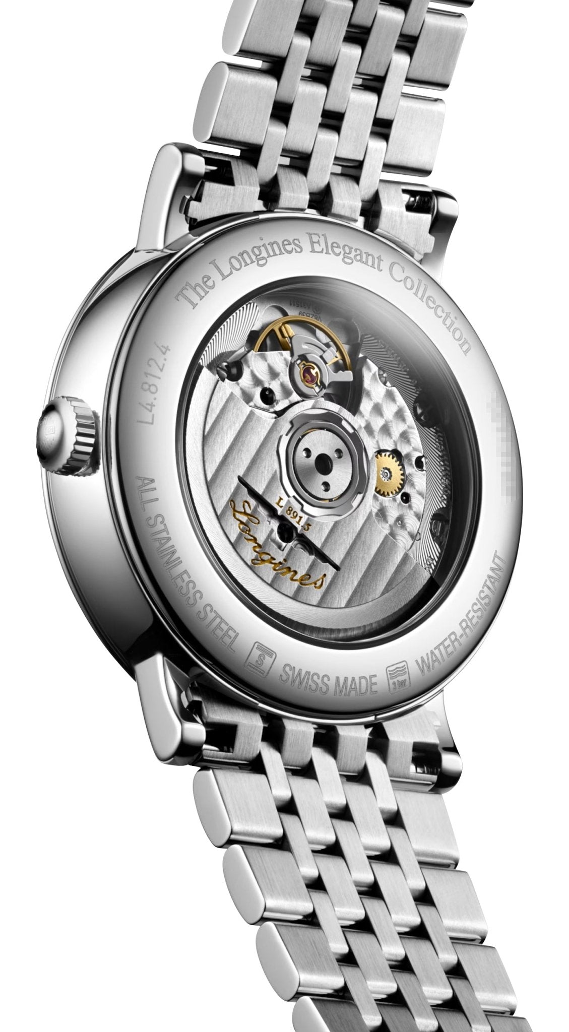 Longines Elegant Automatic Stainless Steel White Dial Date Unisex Watch L4.812.4.11.6 wholesalehk.shop