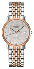 Longines Elegant Automatic Two-Tone Stainless Steel Silver Dial Diamonds Womens Watch L4.809.5.77.7 wholesalehk.shop