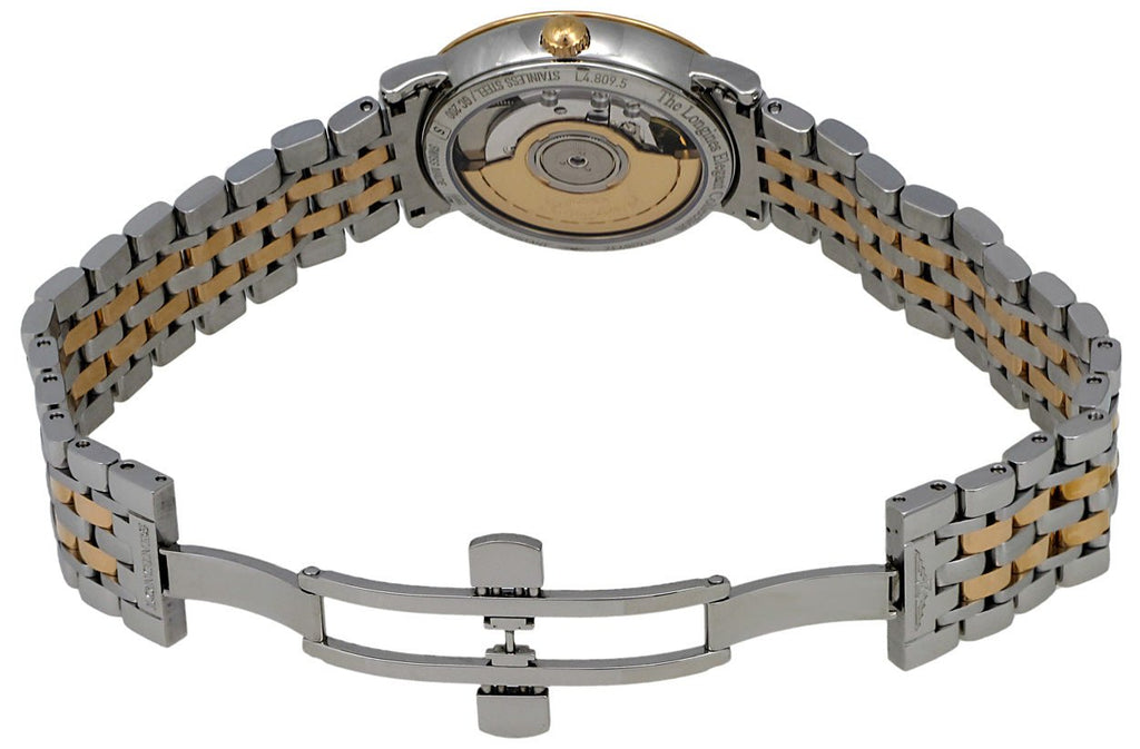 Longines Elegant Collection Automatic Steel & 18k Rose Gold Plated Mens Watch L4.809.5.11.7 wholesalehk.shop