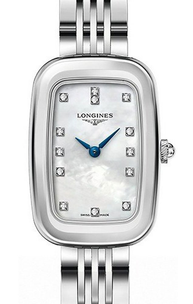 Longines Equestrian Stainless Steel Mother-Of-Pearl Dial Diamonds Quartz Womens Watch L6.140.4.87.6 wholesalehk.shop