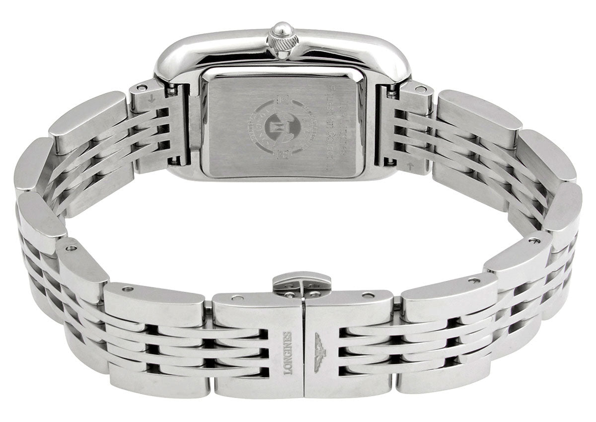 Longines Equestrian Stainless Steel Silver Dial Diamonds Quartz Womens Watch L6.141.4.77.6 wholesalehk.shop