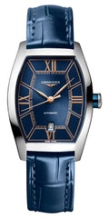 Longines Evidenza Automatic Stainless Steel Blue Dial Blue Leather Strap Date Womens Watch L2.142.4.96.2 wholesalehk.shop