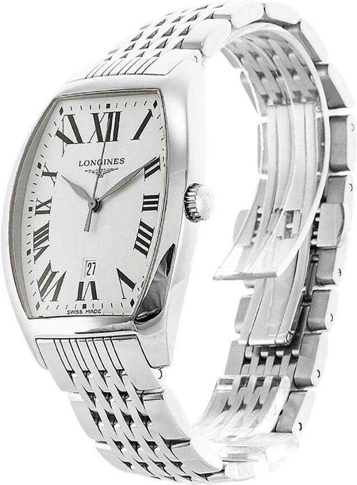 Longines Evidenza Stainless Steel Tonneau Silver Dial Date Quartz Mens Watch L2.655.4.71.6 wholesalehk.shop