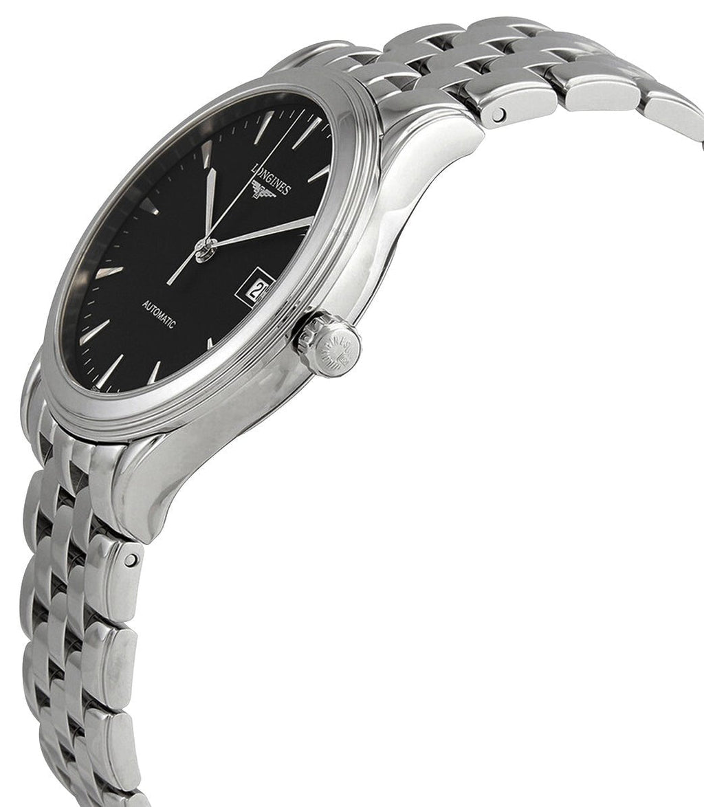 Longines Flagship Automatic Stainless Steel Black Dial Date Mens Watch L4.984.4.52.6 wholesalehk.shop