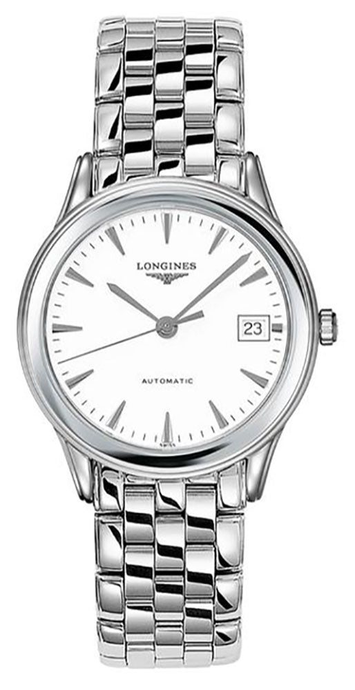 Longines Flagship Automatic Stainless Steel White Dial Date Mens Watch L4.774.4.12.6 wholesalehk.shop