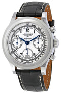 Longines Heritage Automatic Chronograph Stainless Steel Black Leather Strap White Dial Date Mens Watch L2.768.4.13.2 wholesalehk.shop