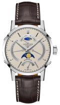 Longines Heritage Classic 1832 Automatic Stainless Steel Beige Dial Brown Leather Strap Retrograde Day/Date GMT Moonphase Mens Watch L4.828.4.92.2 wholesalehk.shop